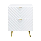 Gaines White High Gloss Finish Nightstand Model BD01035 By ACME Furniture